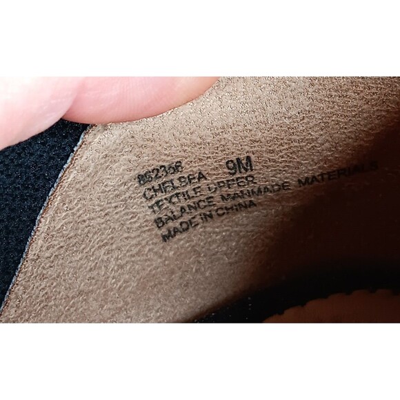 CYNTHIA ROWLEY Women’s 9 M  Black Chelsea Pointed Toe Textile Knit Ballet Flats - Picture 7 of 7